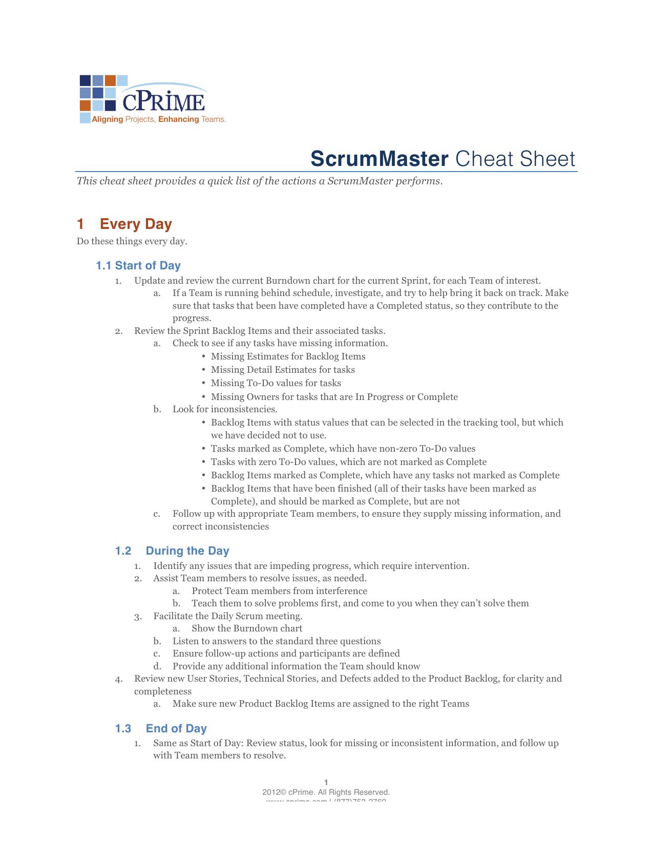 Microsoft Word - ScrumMaster Cheat Sheet-v3.doc