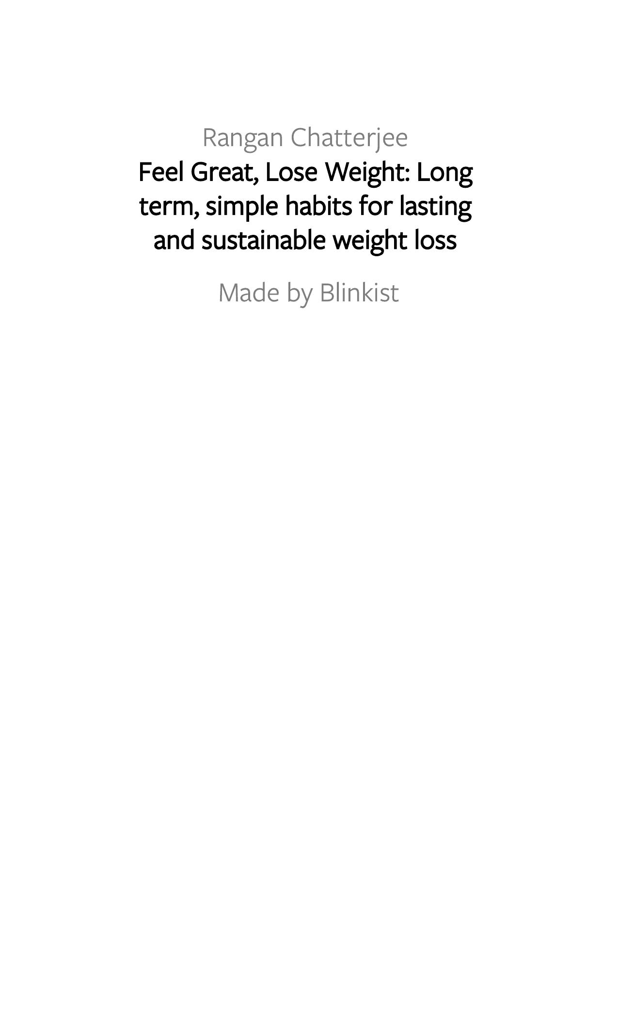 Feel Great, Lose Weight by Blinkist
